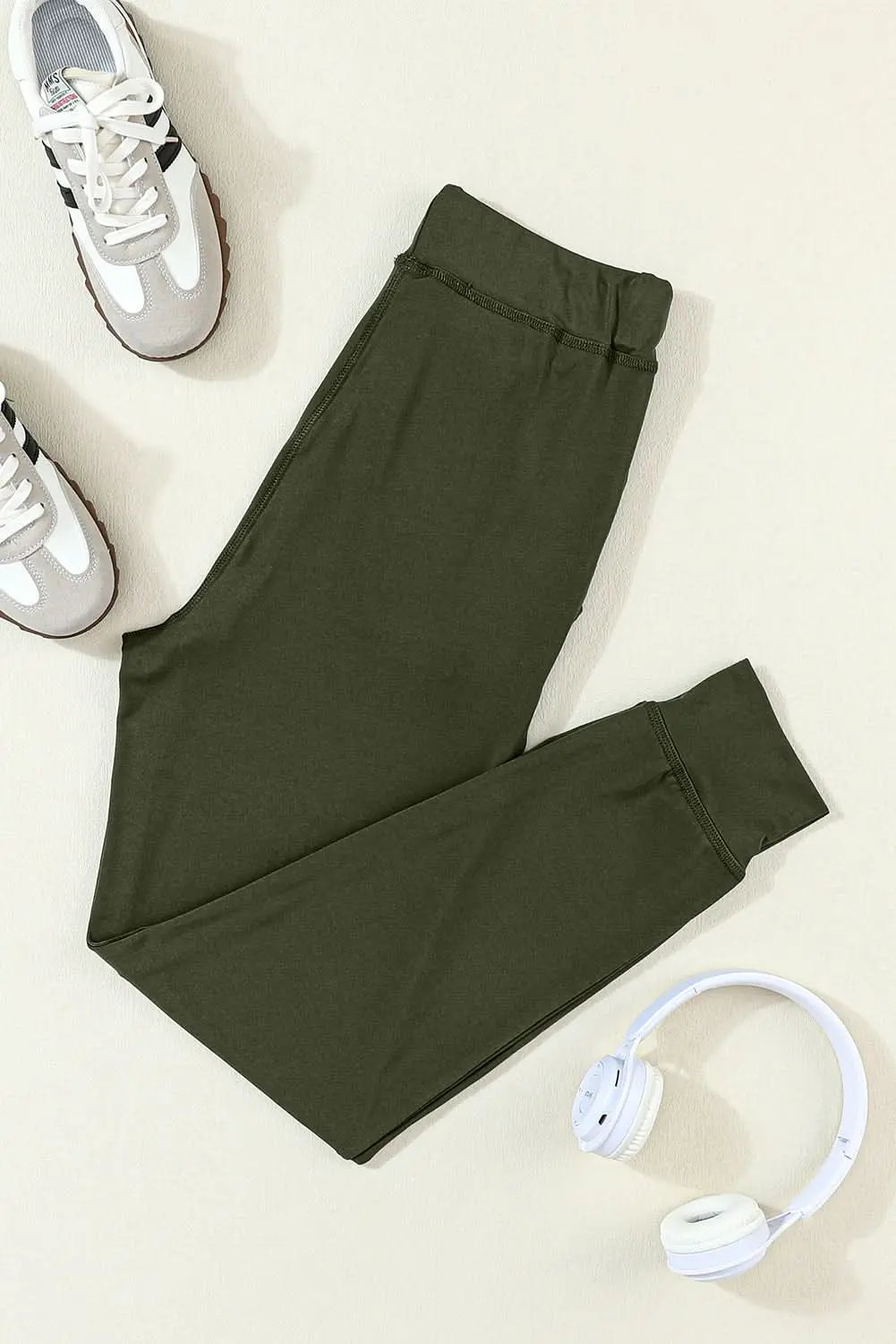 Moss green joggers with pockets - Love Salve
